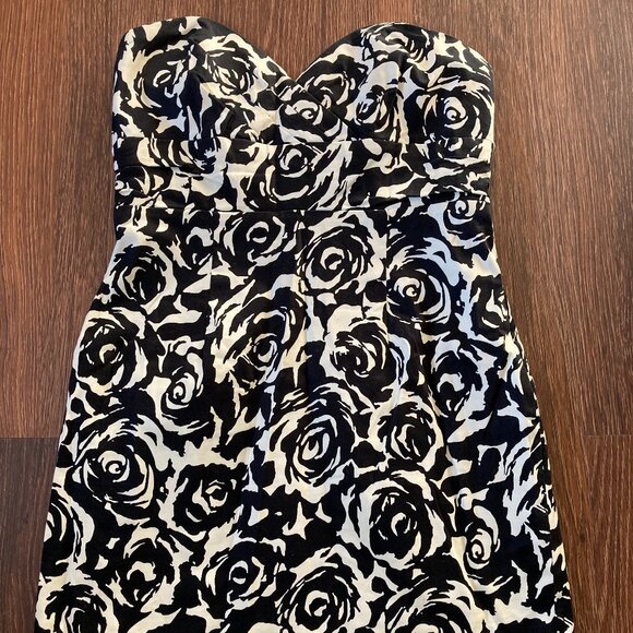 Forever 21 Women's Size Medium Strapless Black and White Cocktail Dress - Picture 1 of 5
